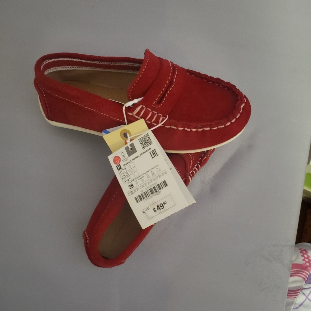 Kids Red Zara Loafers